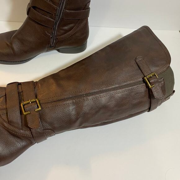 LifeStride Francesca Wide Calf Tall Shaft Boot Knee High Dark Brown Sz 8 WC - Picture 3 of 15